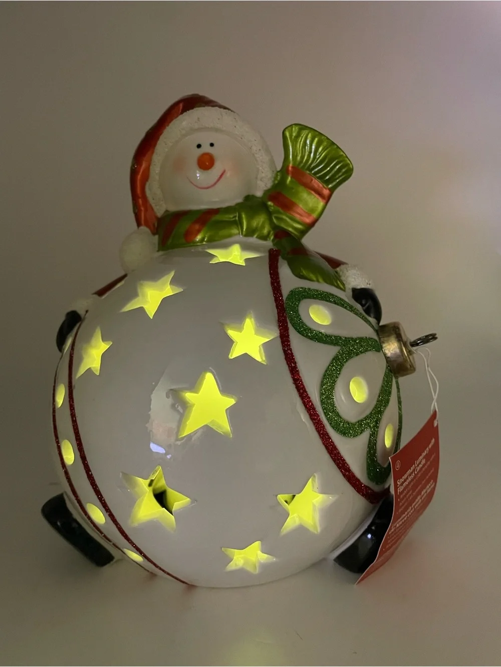 Christmas decoration lights up new tag boxed